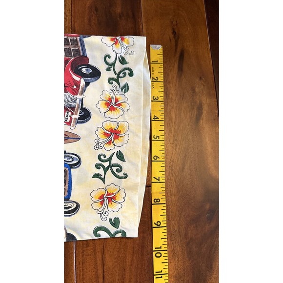 Men’s Hawaiian Shirt Caribbean Surfboards Cars Floral Flowers L / XL Button Up - Picture 11 of 13